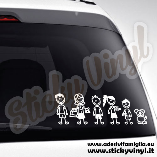 Adesivi Famiglia Per Auto A 2 90 Family Stickers Car Personalizzabili