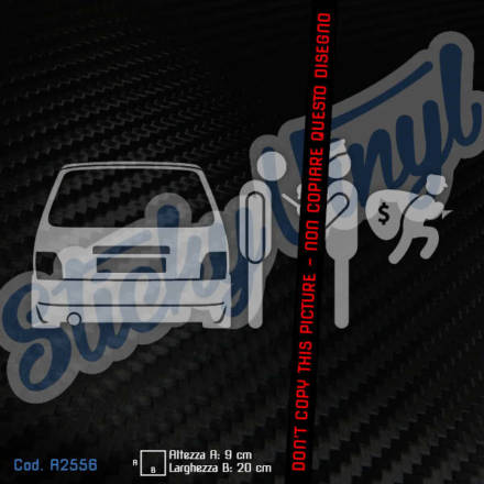 Adesivo Vigile Polizia Ladro (versione 2) con Fiat UNO Adesivi Tuning per Auto - Stickers Decals