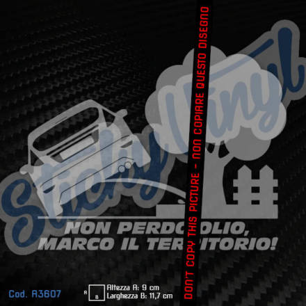 Adesivo Non Perdo Olio, Marco il Territorio con Ford Fiesta MK7 Adesivi Tuning per Auto - Stickers Decals