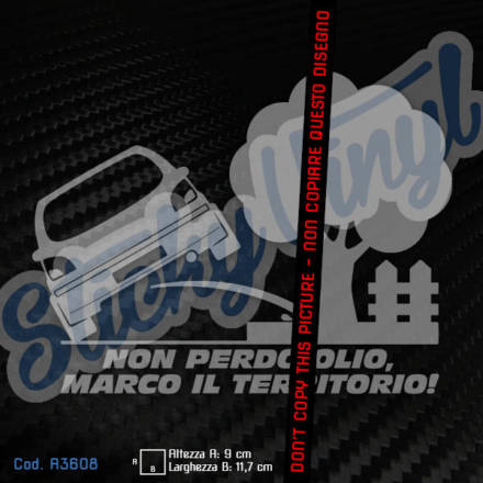 Adesivo Non Perdo Olio, Marco il Territorio con Ford Fiesta MK5 Adesivi Tuning per Auto - Stickers Decals